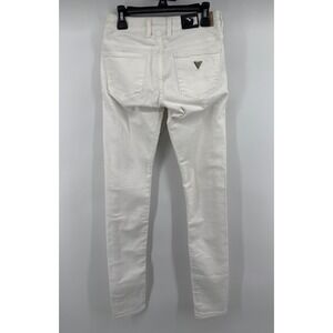 Guess Los Angeles White Denim Jeggings Skinny Jeans W44A27 W4TH0 Size 24X32 NEW